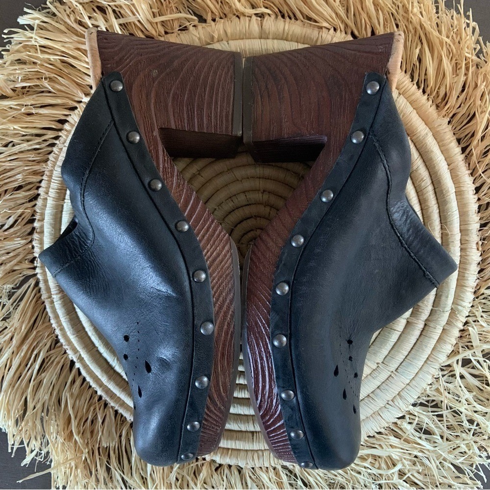 KORKS Women's Sudbury Black Leather Clogs Kork Ease Size 9 - Picture 9 of 16